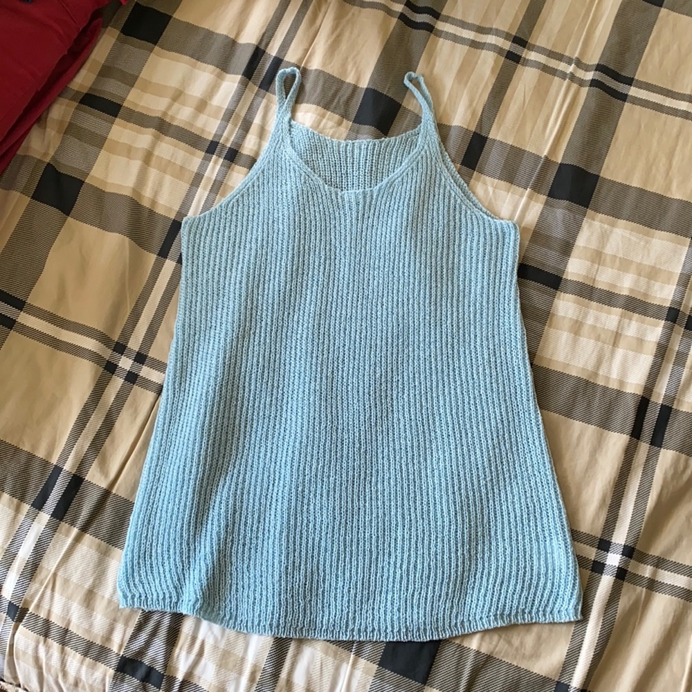 Boho knit tank top